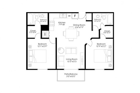 a floor plan of a bedroom house